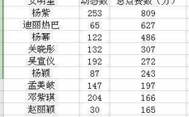 女明星排名表全部,女明星排名表揭秘，谁是新一代女神？